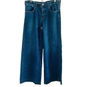 Pilcro High Rise Wide Leg Denim Jeans
